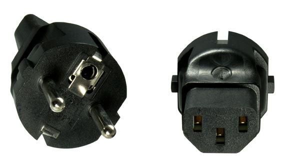 Microconnect PESC13AD pistorasia-adapteri Tyyppi F C13 Musta