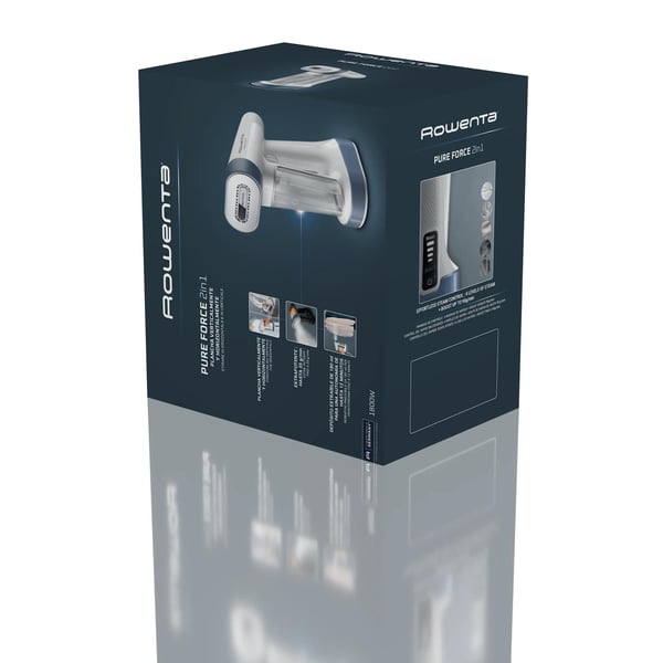 Rowenta Pure Force 2-in-1 DR8722 Handhållen klädångare 0,18 l 1800 W Vit, Blå