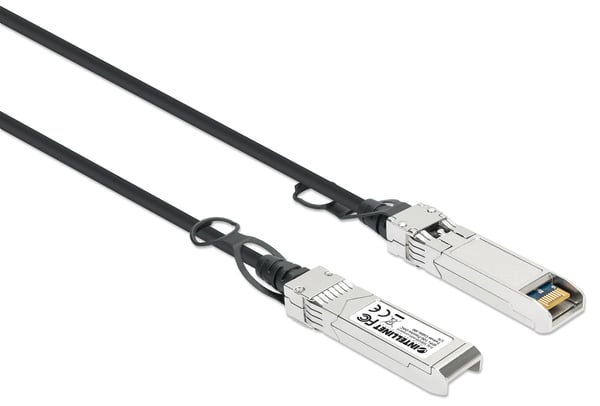 Intellinet 508438 InfiniBand- ja kuituoptiikkakaapeli 3 m SFP+ Musta, Hopea