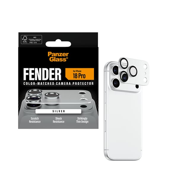PanzerGlass ® Fender Camera Protector Silver iPhone 2026 Pro Kirkas näytönsuoja 1 kpl