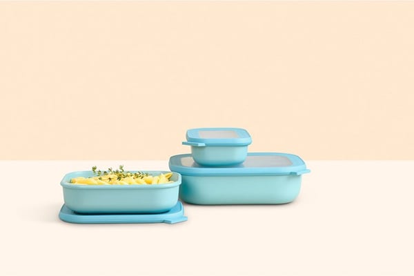 Mepal Cirqula Skåluppsättning 2 l Rektangel Polypropylen (PP), Termoplastisk elastomer (TPE) Vit 3 styck