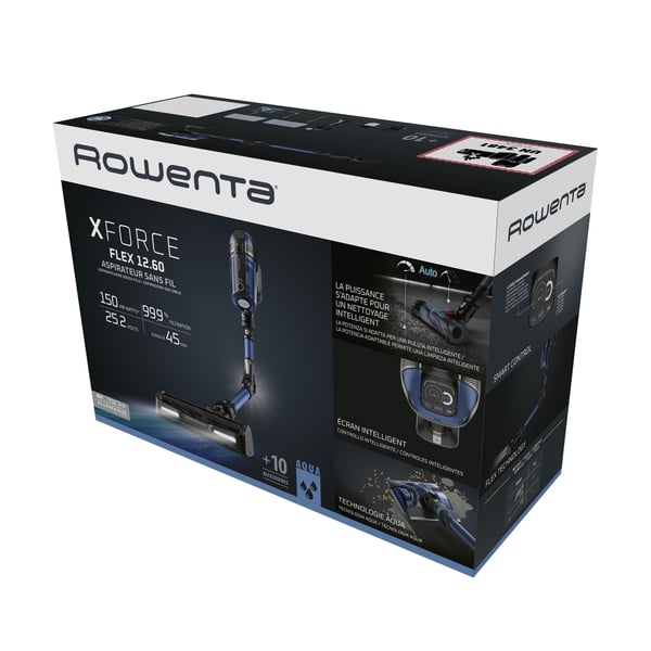 Rowenta RH98C0 Skaftdammsugare, 2-i-1 Batteri Torr&våt Utan påse 0,9 l 320 W Blå, Grå