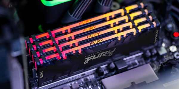 Kingston Technology FURY 16 Gt 3200 MT/s DDR4 CL16 DIMM (2 kpl:n pakkaus) Renegade RGB