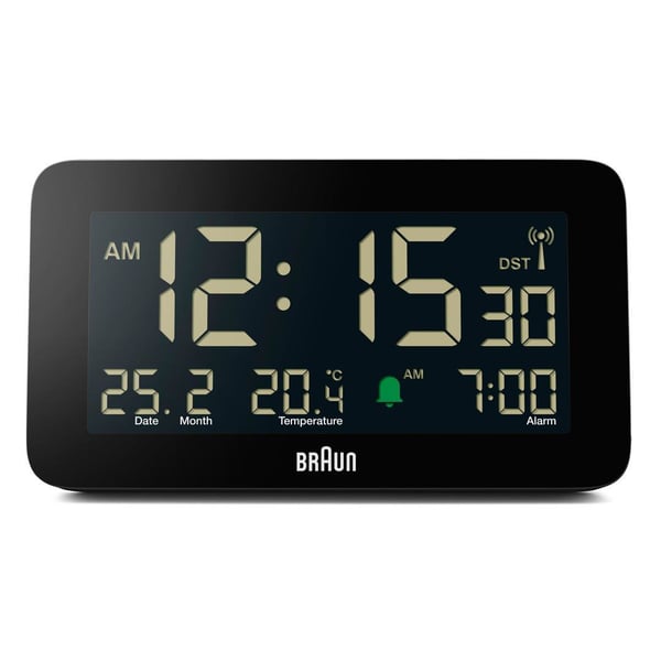 Braun BC10 Digital väckarklocka Svart