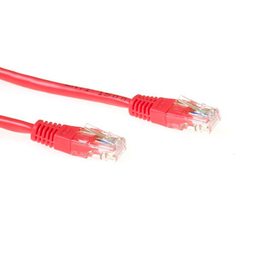 ACT IB8501 netværkskabel Rød 1 m Cat6 U/UTP (UTP)