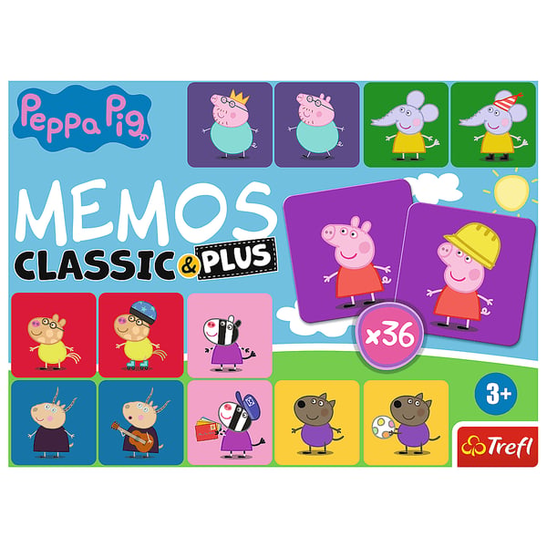Peppa Pig Memos Classic & Plus Tillägg till brädspel Minne