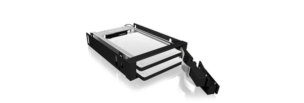 ICY BOX IB-2227StS 8,89 cm (3.5") Opbevaring drev bakke Sort