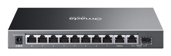 TP-Link Omada ES210GP verkkokytkin Hallittu L2 Gigabit Ethernet (10/100/1000) Power over Ethernet -tuki DIN rail Musta