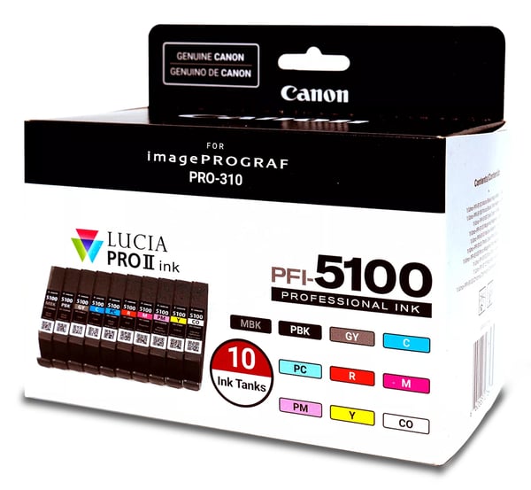 Canon PFI-5100 Multipack bläckpatroner 10 styck Original Standardavkastning Cyan, matt svart, Svart