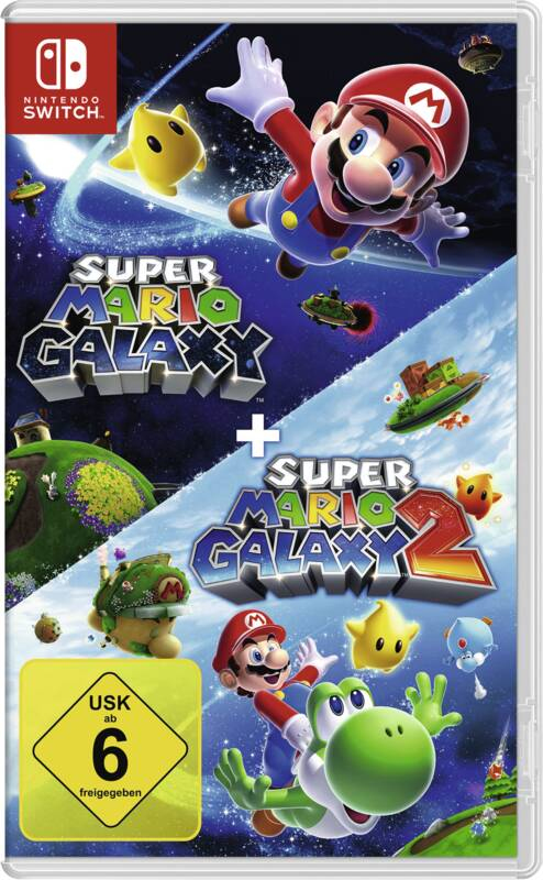 Nintendo Super Mario Galaxy + Super Mario Galaxy 2 Standard Traditionell kinesiska, Tyska, Nederländska, Engelska, Spanska, Franska, Italienska, Japanska, Koreanska, Portugisiska Nintendo Switch