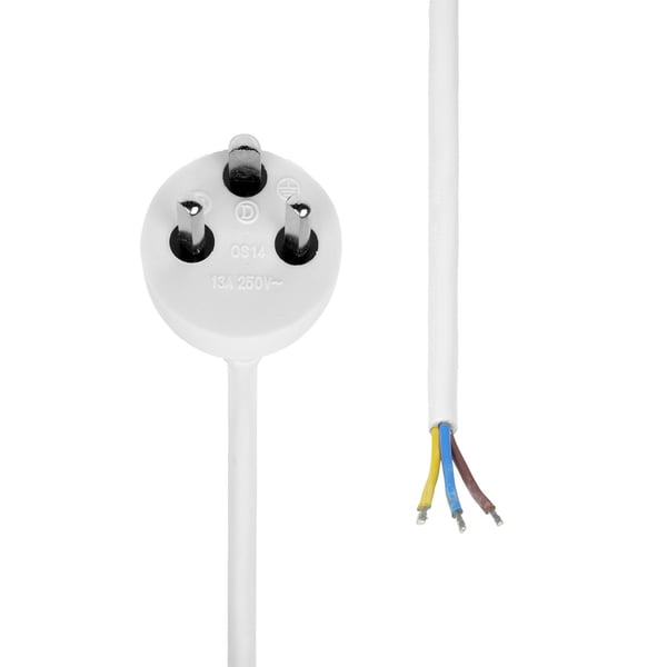Microconnect MC-PE015EDBW-OE strömkablar Vit 15 m Strömkontakt typ K