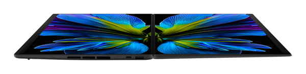 ASUS Zenbook Duo UX8407AA-U93BOHDCP1 Copilot+ PC Intel Core Ultra 9 386H Hybrid (2-i-1) 35,6 cm (14") Berøringsskærm WQXGA+ 32 GB LPDDR5x-SDRAM 1 TB SSD Wi-Fi 7 (802.11be) Windows 11 Pro Grå QWERTY Portugisisk
