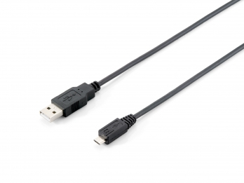 Equip 128523 USB-kabel USB 2.0 1,8 m USB A Micro-USB B 0,48 Gbit/sek. Sort