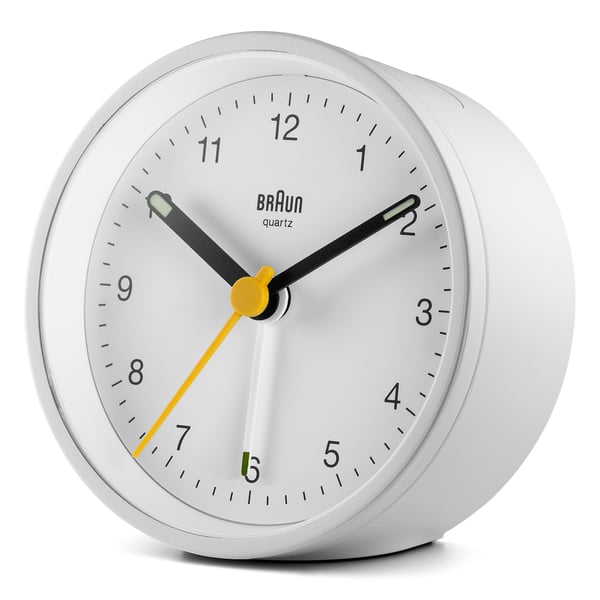 Braun BC12W vækkeur Quartz alarmur Hvid