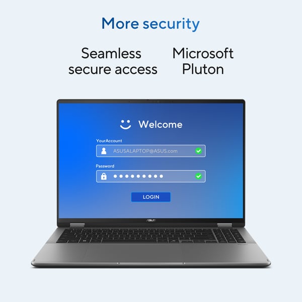 ASUS Vivobook 16 Flip TP3607SA-SI099W Copilot+ PC Intel Core Ultra 7 258V Hybridi (2-in-1) 40,6 cm (16") Kosketusnäyttö WUXGA 32 GB LPDDR5x-SDRAM 1 TB SSD Wi-Fi 7 (802.11be) Windows 11 Home Musta, Harmaa QWERTY Hollanti