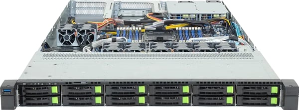 GIGABYTE R164-SG5-AAV1 server barebone LGA 4710 Stativ (1U) Sort, Stål