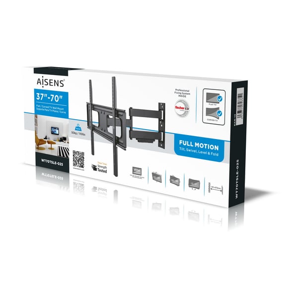 AISENS WT70TSLE-025 TV-kiinnike 177,8 cm (70") Musta