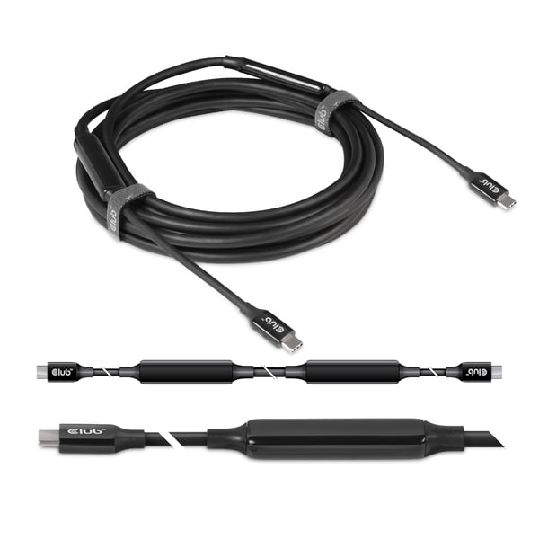 CLUB3D CAC-1535 USB-kabel USB 3.2 Gen 2 (3.1 Gen 2) 5 m USB C 10 Gbit/sek. 60 W Sort