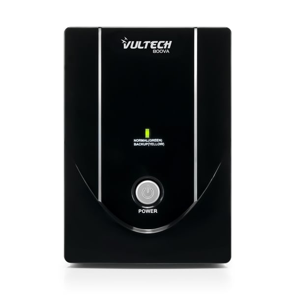 Vultech UPS800VA-LITE UPS-virtalähde Linjainteraktiivinen 0,8 kVA 440 W 2 AC-pistorasia(a)