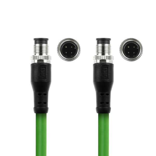 ACT SC4462 sensor- & aktuatorkabel 5 m M12 Sort/grøn