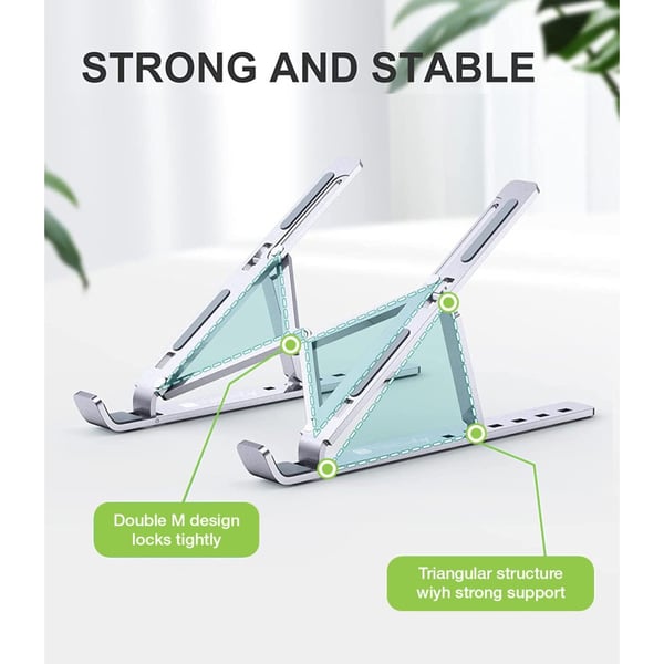 Techly ICA-TBL 134TY Ställ för bärbara datorer Ställ till bärbara datorer Silver 40,6 cm (16")