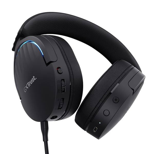 Trust GXT 491 Fayzo Headset Kabel & Trådlös Huvudband Spela USB Type-C Bluetooth Svart