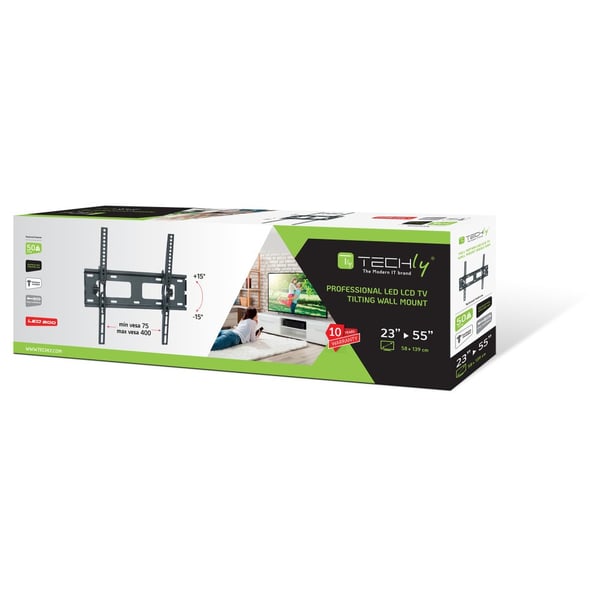 Techly ICA-PLB 131M TV-kiinnike 139,7 cm (55") Musta