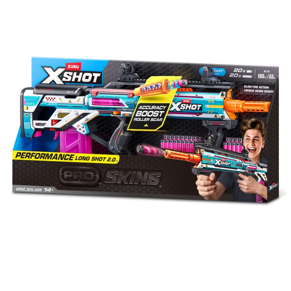 XSHOT SKINS Pro-Serien LONGSHOT 2.0 Blaster (40 dartpile)