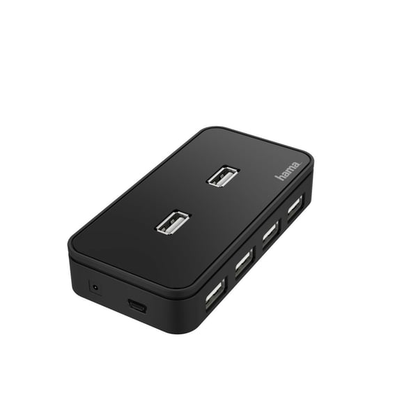 Hama 00200123 gränssnittshubbar USB 2.0 480 Mbit/s Svart
