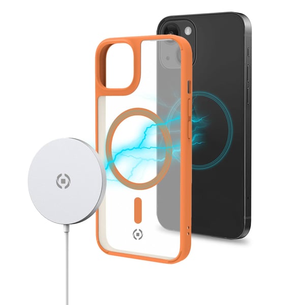 Celly Magmatt mobiltelefonfodral 17 cm (6.7") Mobilskal Transparent, Gul