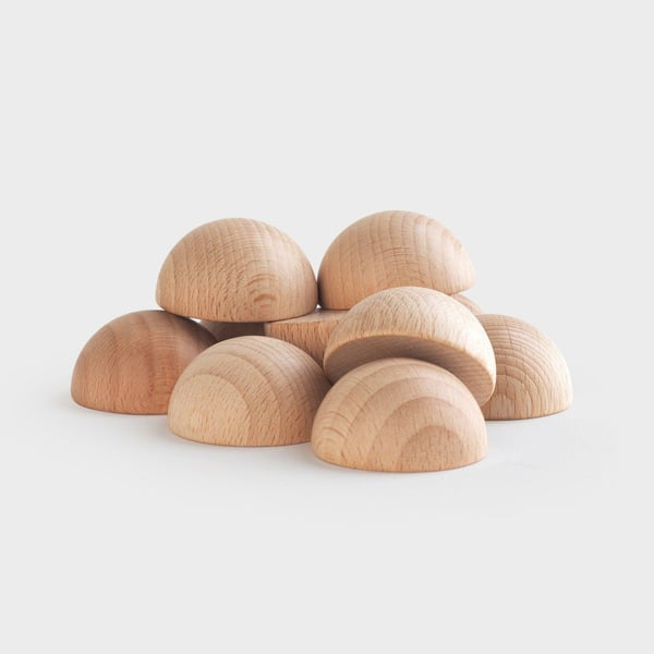 Tickit Natural Wooden Semispheres motorik legetøj