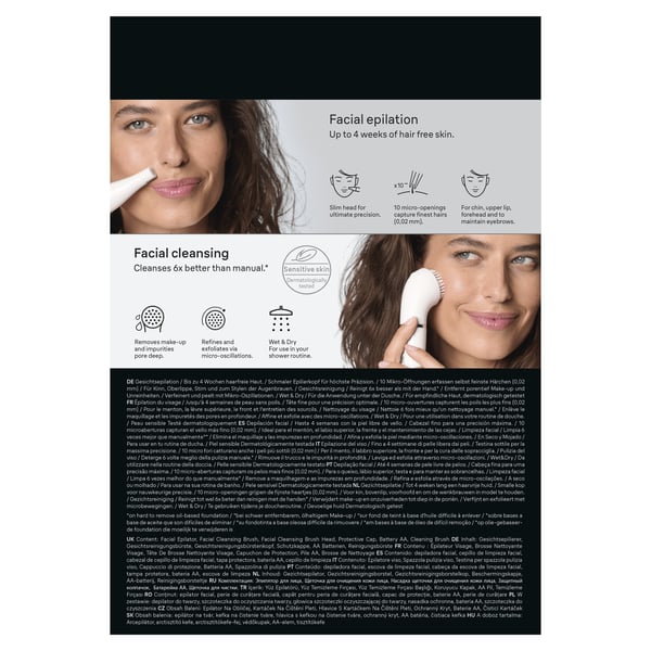 Braun Gesichtsepilierer Face 810 Valkoinen, Hopea