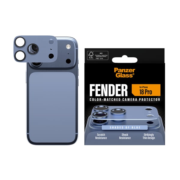 PanzerGlass ® Fender Camera Lens Protector Shades of Blue iPhone 2026 Pro Kirkas näytönsuoja 1 kpl