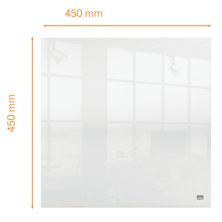 Nobo Transparent Akryl mini whiteboard skrivbord eller väggmonterad 45x45 cm