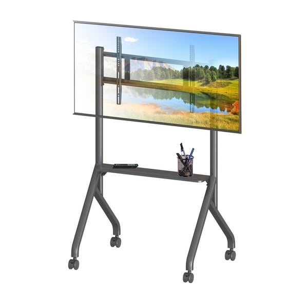 Mobilt stativ Techly TV 55-86\" op til 80 kg justerbar AV-hylde
