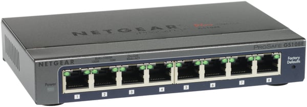 NETGEAR GS108E Hallittu Gigabit Ethernet (10/100/1000) Musta