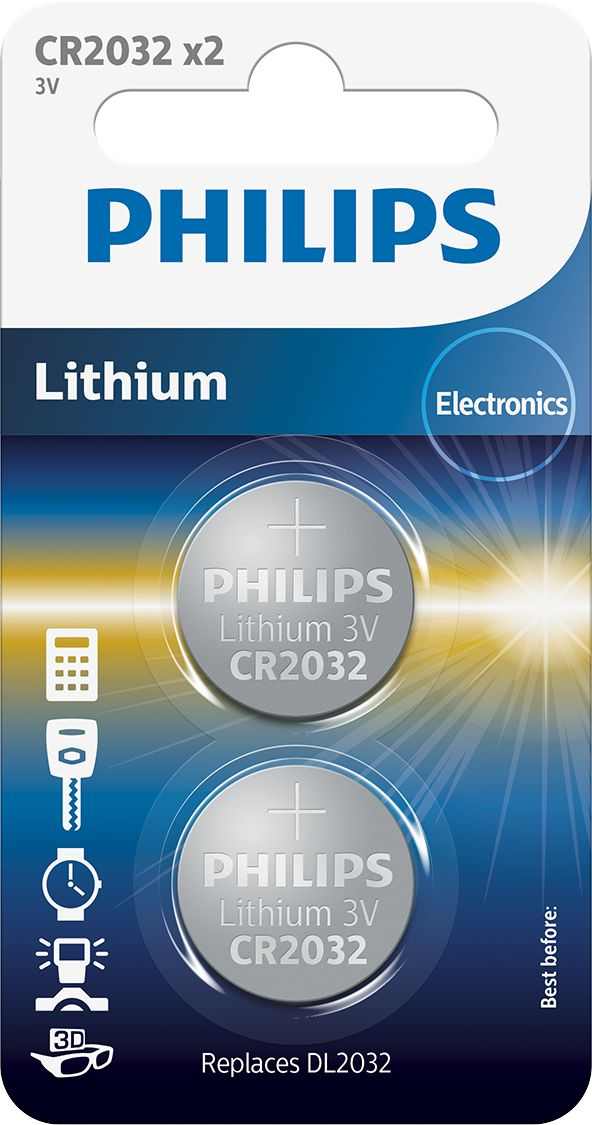 Philips Minicells Batteri CR2032P2/01B