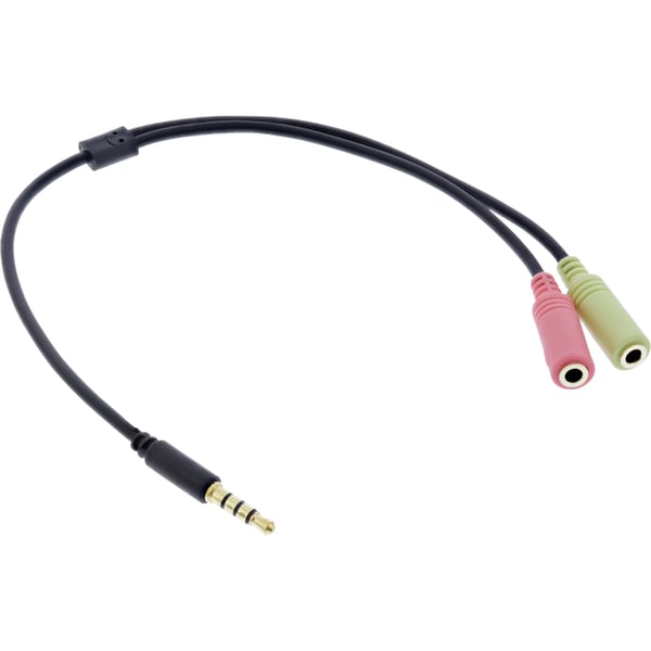InLine 99302K lydkabel 2 m 3.5mm 2 x 3.5mm Sort