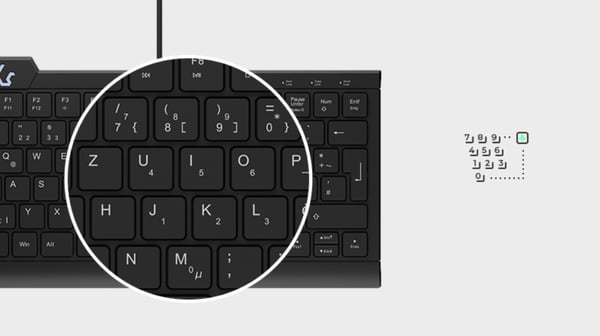 KeySonic KSK-5010ELC (DE) näppäimistö Koti USB QWERTZ Saksa Musta