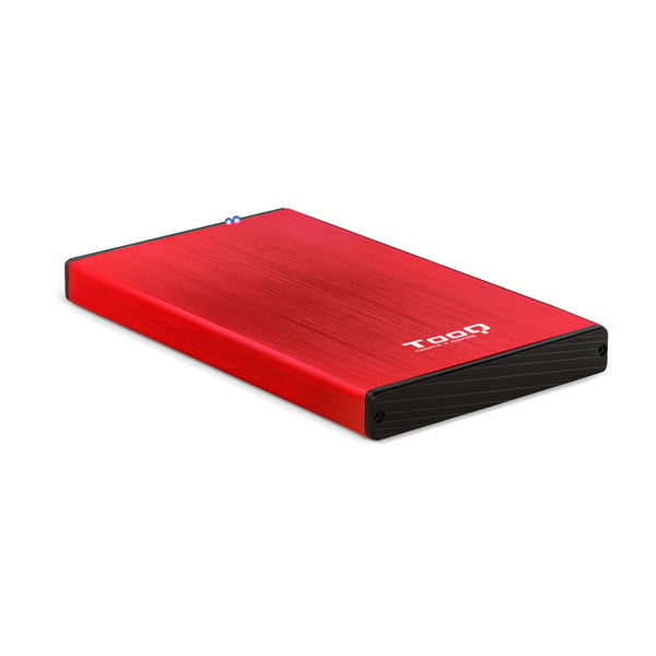 TooQ TQE-2527R tallennusaseman kotelo HDD-kotelo Musta, Punainen 2.5"
