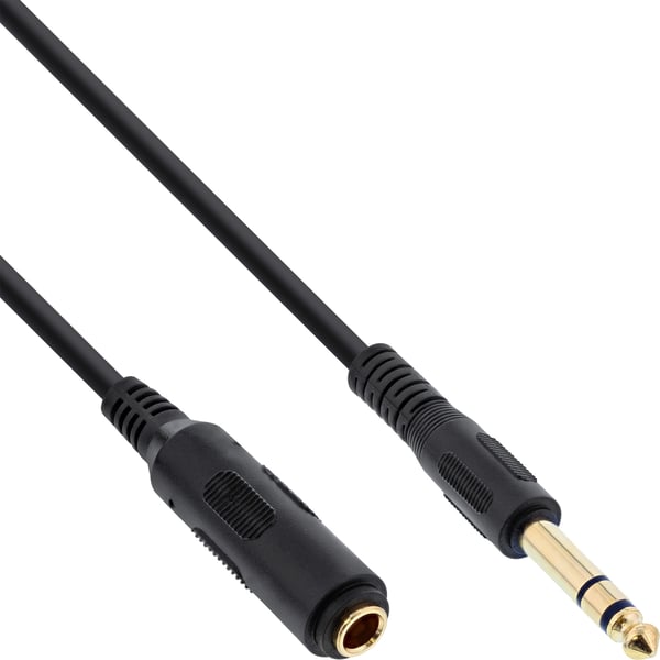 InLine 99971 audiokaapeli 1 m 6.35mm Musta
