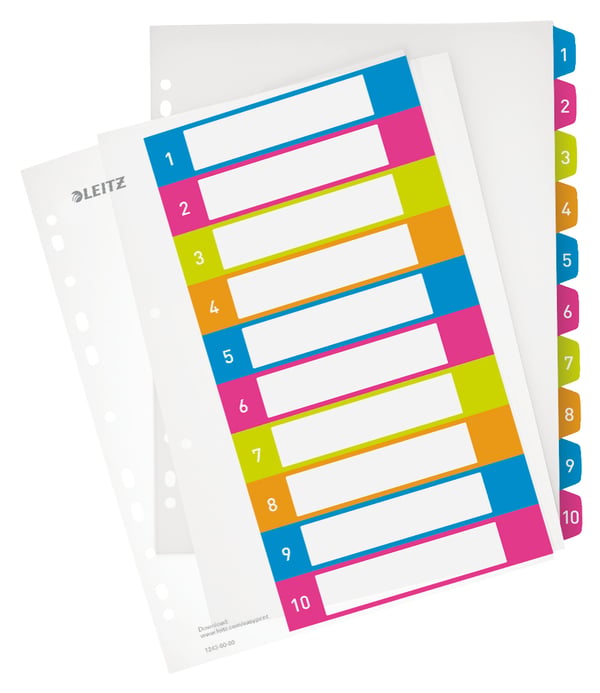 Leitz WOW printbart register, PP, ekstra bredt