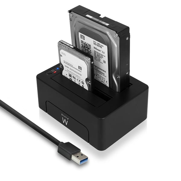 Ewent EW7014 Dockningsstation för lagringsenhet USB 3.2 Gen 1 (3.1 Gen 1) Type-A Svart