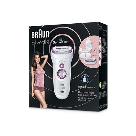 Braun Silk-épil 9 SensoSmart 9/700 40 pincetter Violet, Hvid