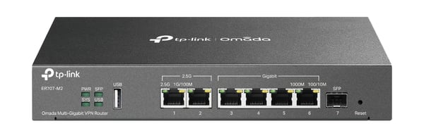 TP-Link Omada ER707-M2 kabelansluten router 2.5 Gigabit Ethernet, Snabb Ethernet, Gigabit Ethernet Svart TP-Link Omada ER707-M2 kabelansluten router 2.5 Gigabit Ethernet, Snabb Ethernet, Gigabit Ethernet Svart