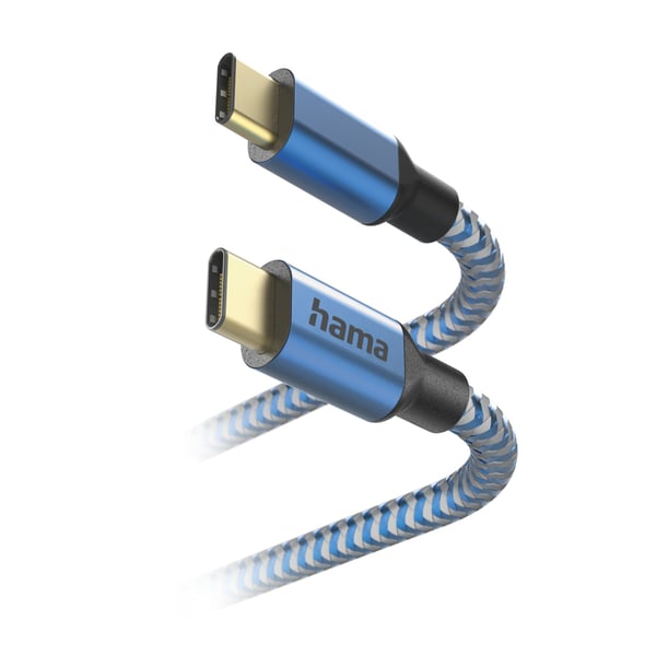 Hama Reflective USB-kabel USB 2.0 1,5 m USB C 0,48 Gbit/sek. Blå
