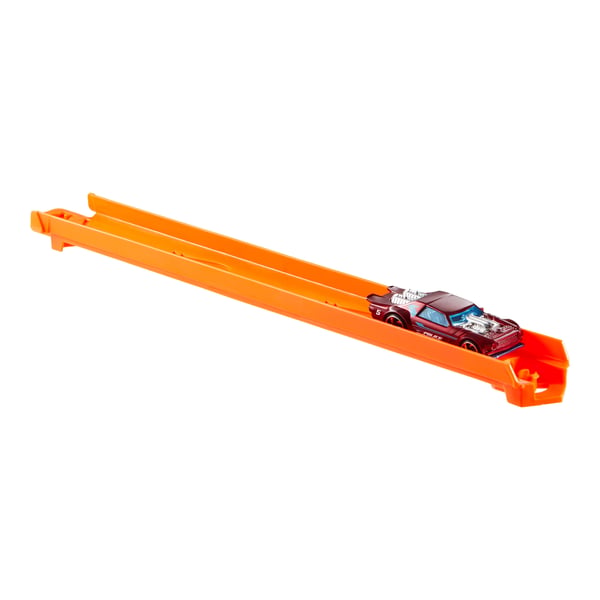 Hot Wheels Track Builder Track Creator-paket med bil och bana, med leksaksfordon i skala 1:64 och 305 cm Speed Snap-bana