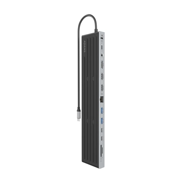 AISENS ASUC-13P042-GR kannettavien tietokoneiden telakka ja porttitoistin Langallinen USB 3.2 Gen 1 (3.1 Gen 1) Type-C Harmaa