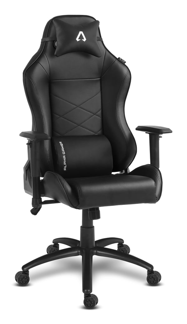 Alpha Gamer AGATENA-BK videopelituoli PC-pelituoli pehmustettu istuin Musta