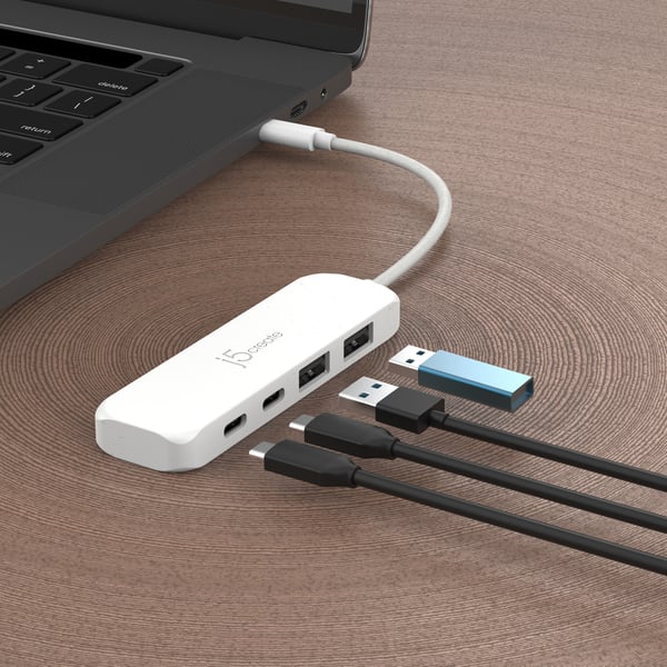 j5create Miljövänlig USB-C till 4-portars hubb för typ-C och typ-A Gen 2